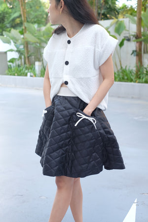 Yarra Vest with Mini Valle Skirt in Black